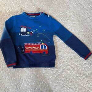 Ministry of Rascals Toddler Boys’ Sweater, 3T, Emergency Vehicles!, VGUC